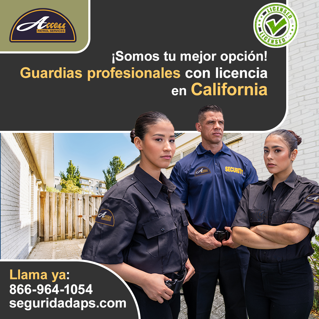 Guardias de seguridad con licencia en California