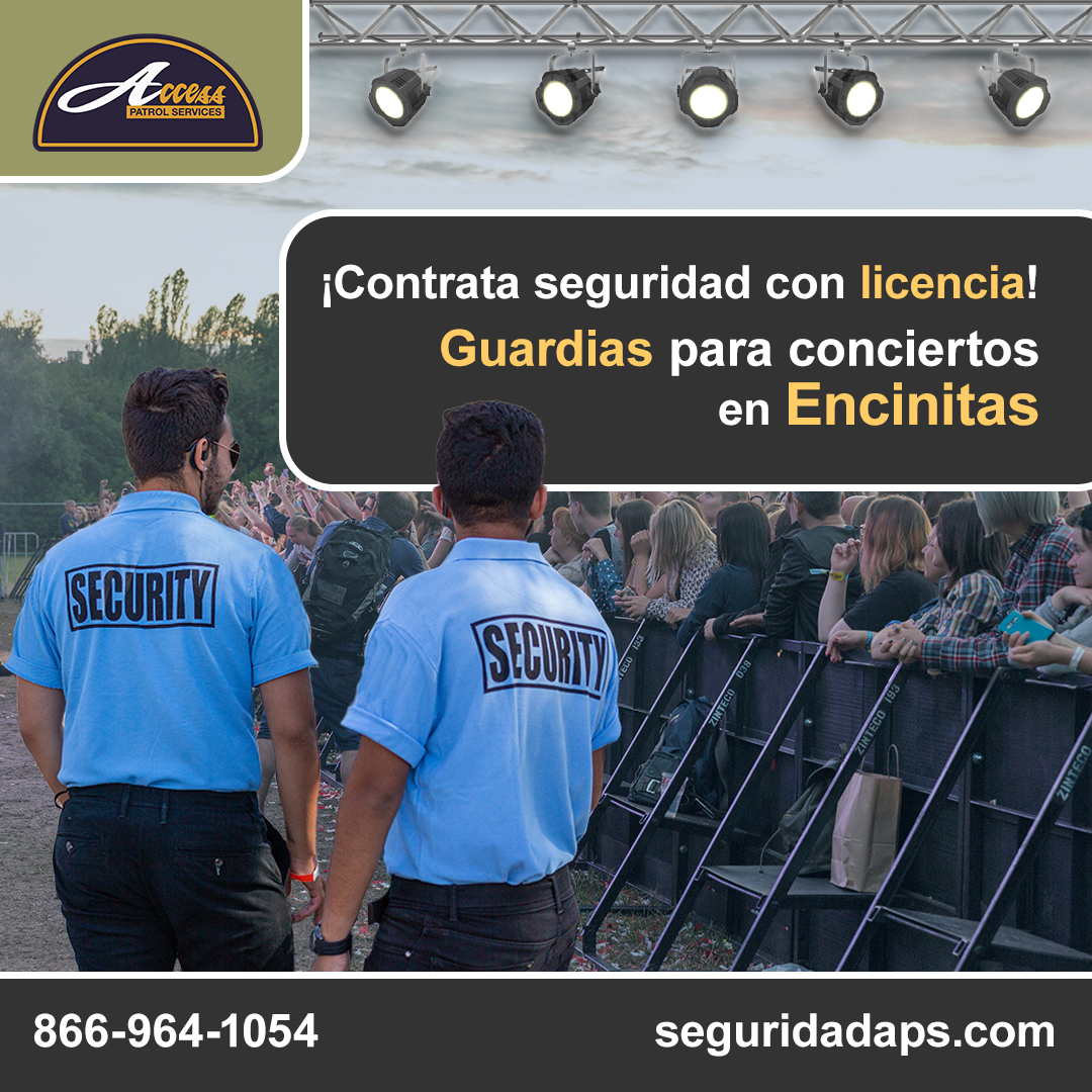 Seguridad privada para conciertos en Encinitas